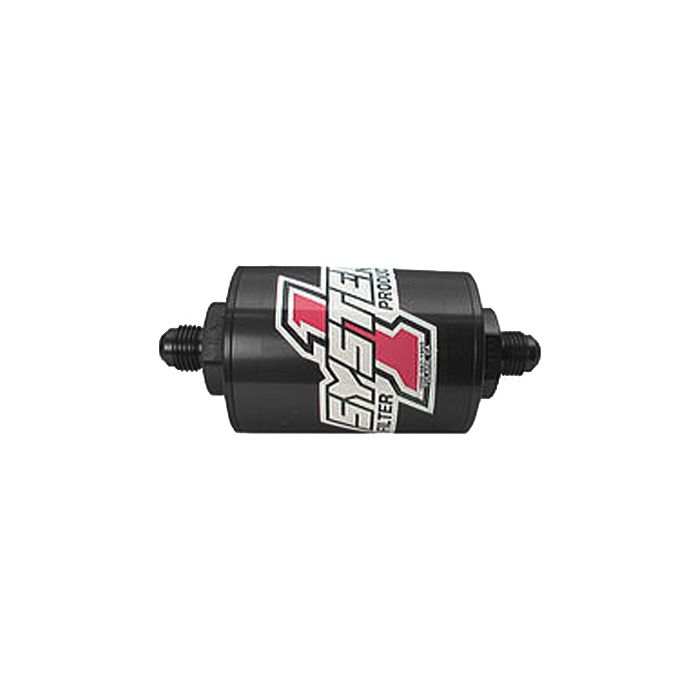 SYSTEM ONEPro Street Inline Fuel Filter - #6 Billet - Blk