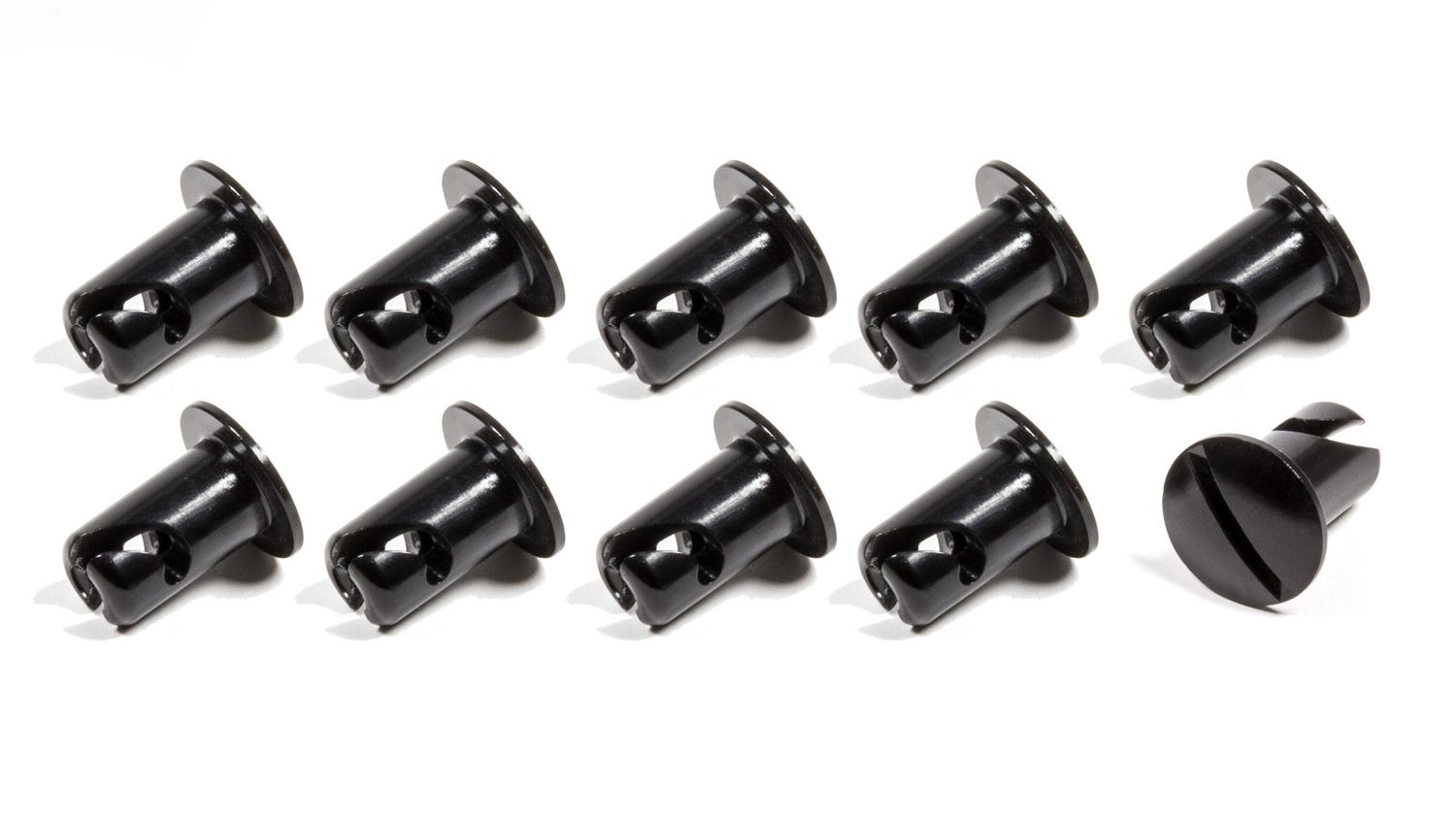 TRIPLE X RACE COMPONENTSOval Head Button Alum Black .500 Long 10 Pack