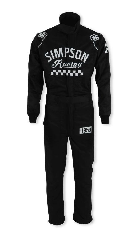 SIMPSON SAFETYSuit Checkers Large Black SFI 3.2A/5