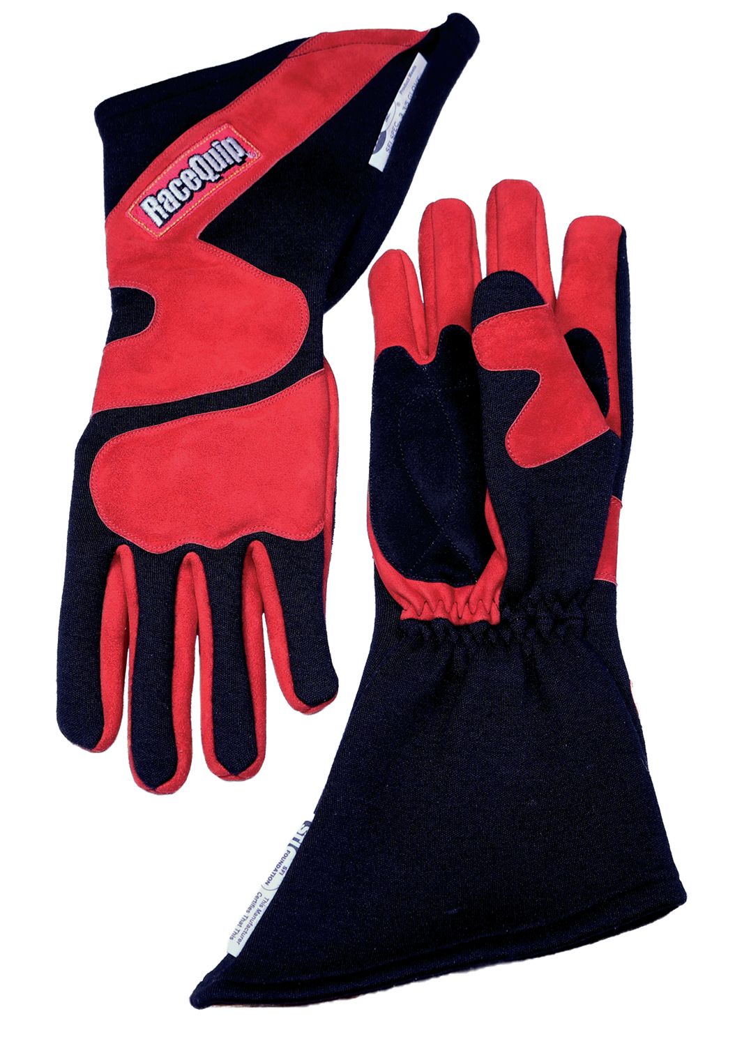 RACEQUIP Gloves Outseam Black/Red Medium SFI-5