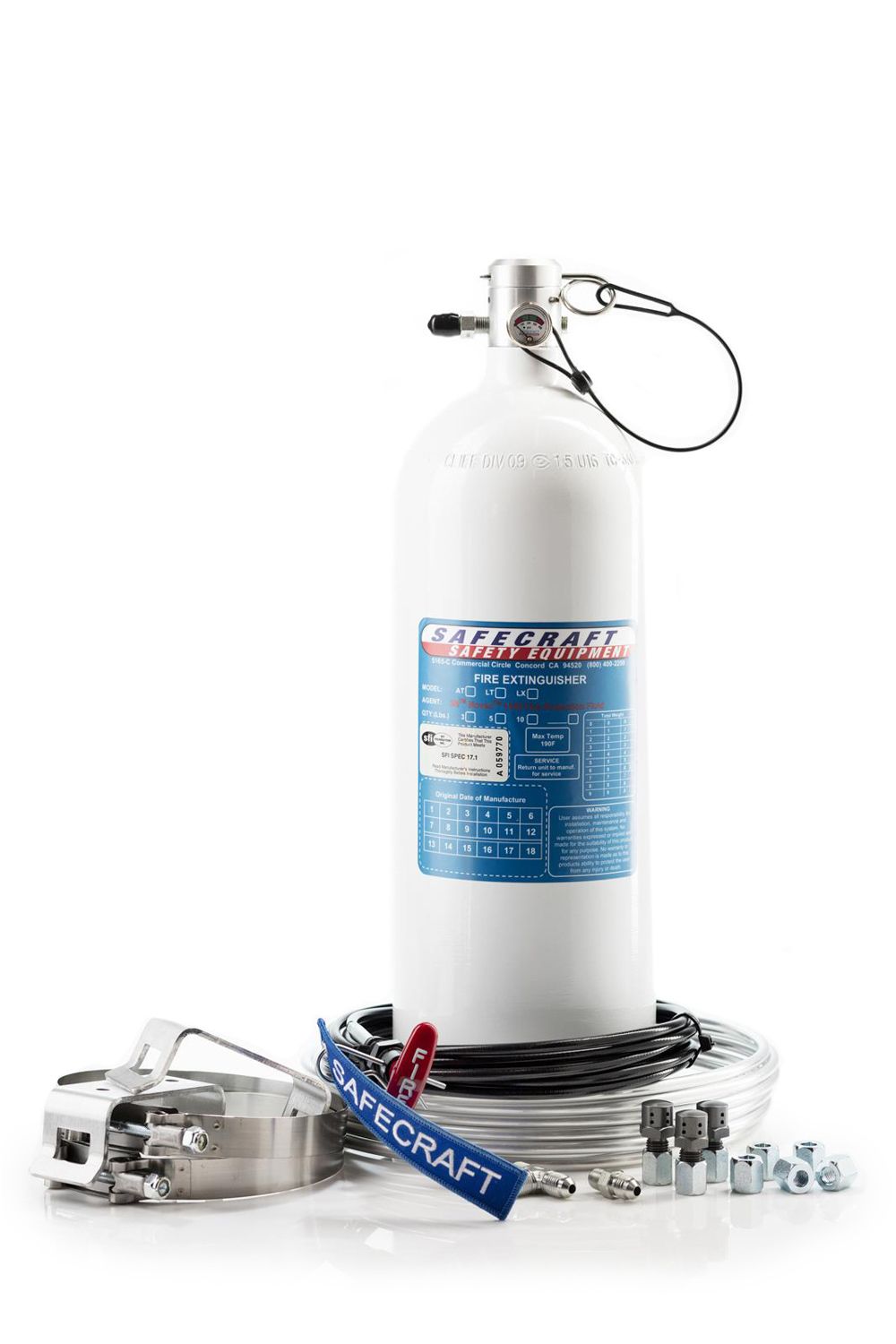 SAFECRAFT10 Lb Fire System Novec Pull Cable Drag Race