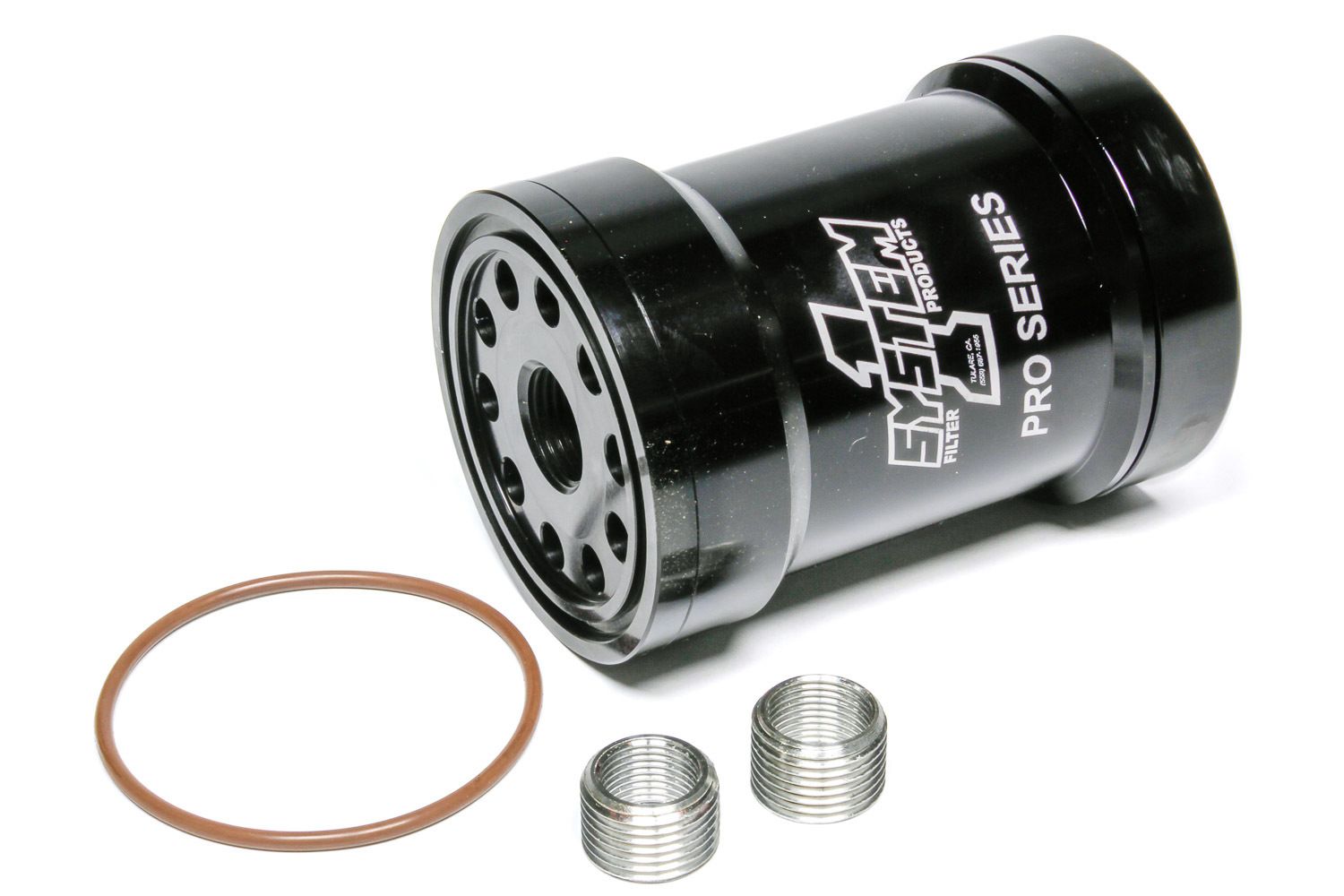 SYSTEM ONEBillet Oil Filter w/Blt Cap 75 Micron - Black