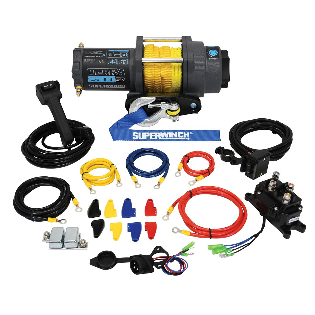 SUPERWINCH2500 lbs Winch Hawse Fairlead 40ft Synthetic