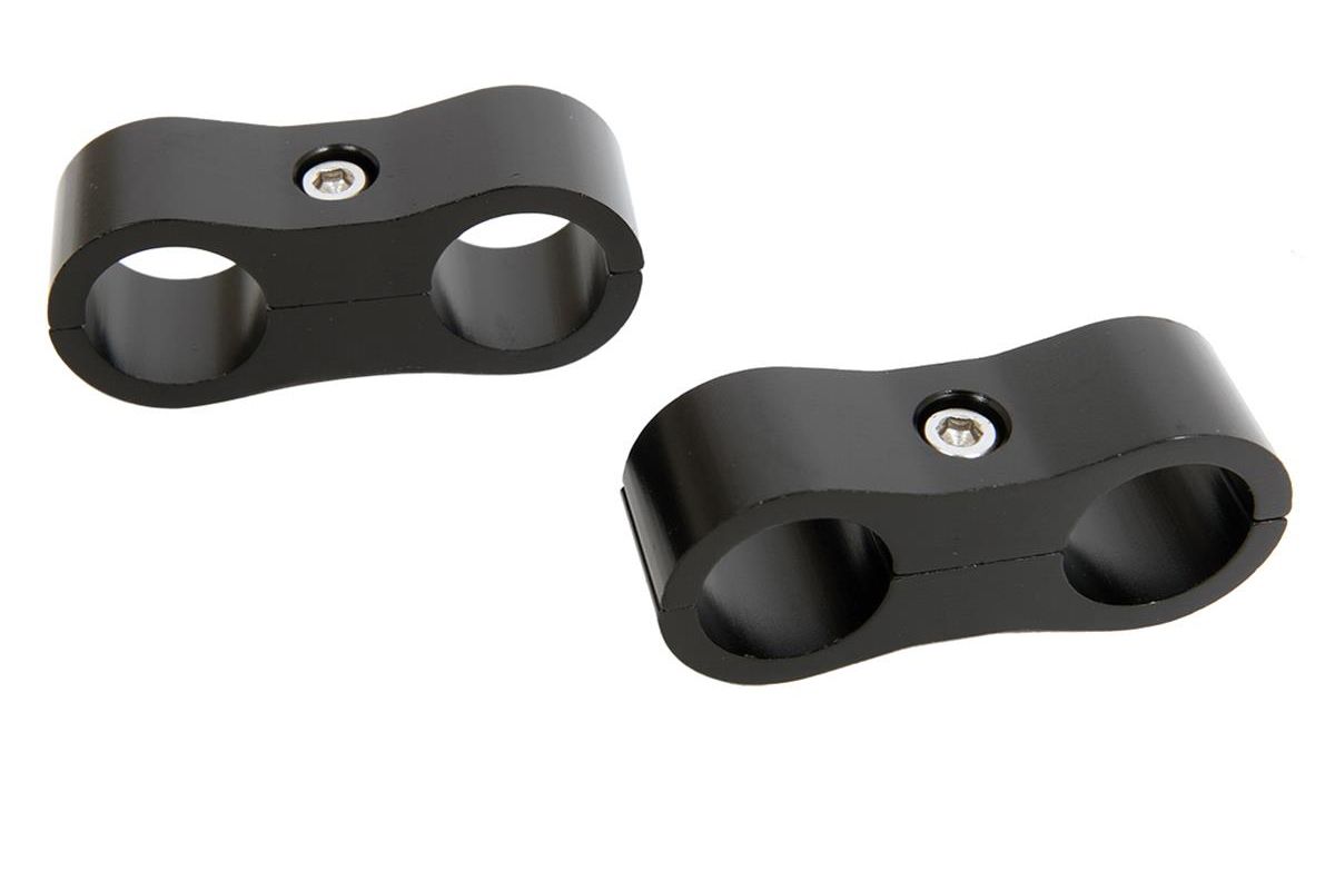 RUSSELL6an Hose Separator - 2pk Black Anodized
