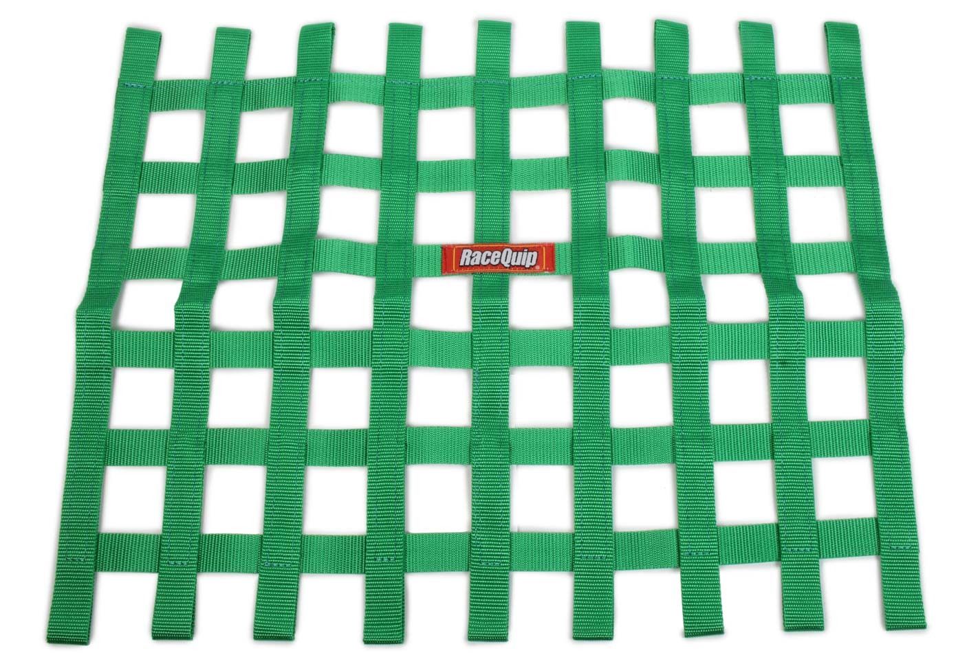 RACEQUIPRibbon Window Net Green Non-SFI 18in x 24in