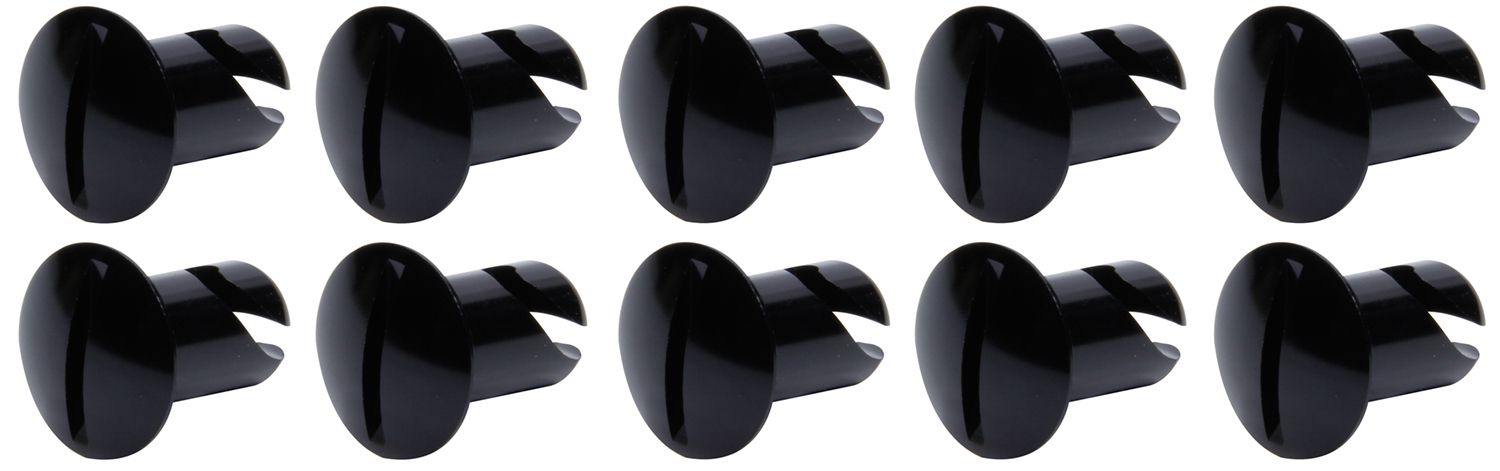 Ti22 PERFORMANCE Oval Head Dzus Buttons .500 Long 10 Pack Black