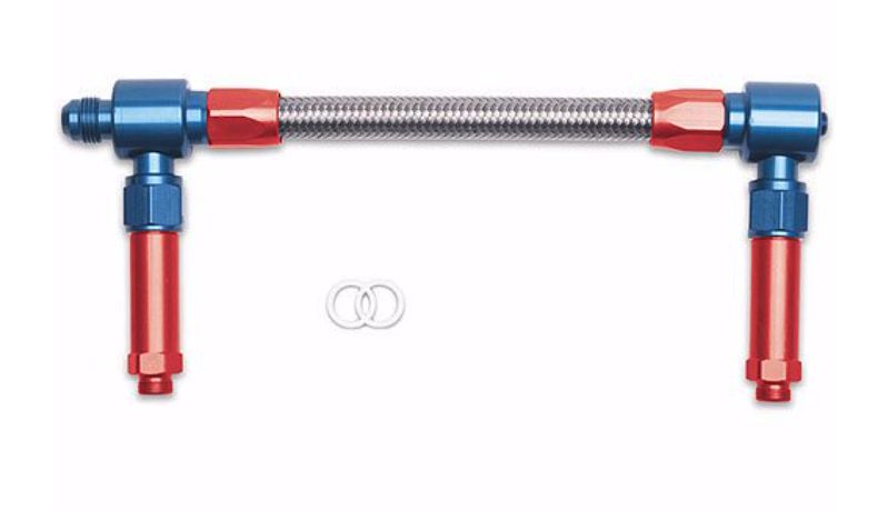 RUSSELL#8 Dual Inlet Fuel Line Kit - Holley Carb.