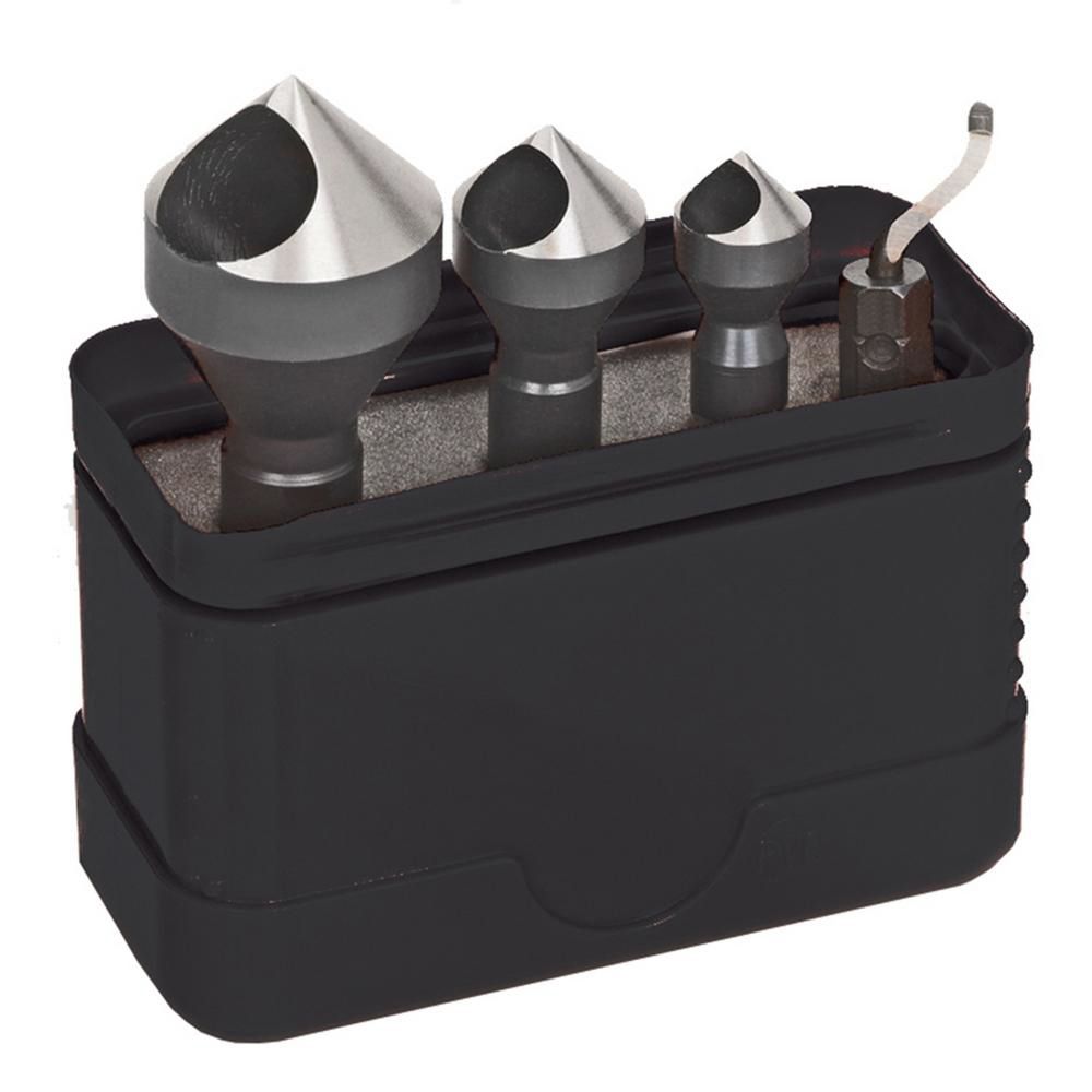 SHAVIV USACountersink Zero Flute 3pc Set + 1 Deburr Bit