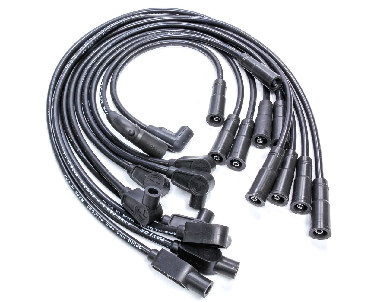 TAYLOR/VERTEX8mm Spiro-Pro Custom Plug Wire Set - Black
