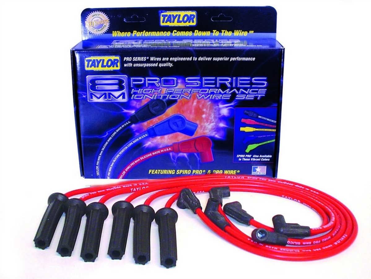 TAYLOR/VERTEXRed Spiro-Pro 6 Cylinder Plug Wire Set