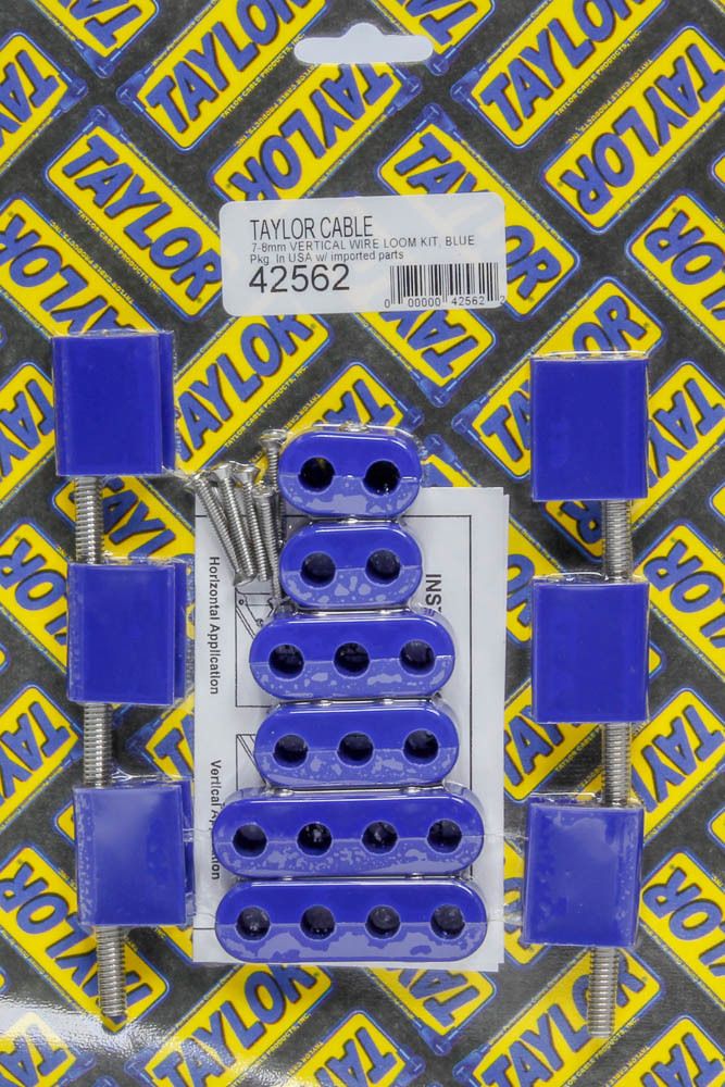 TAYLOR/VERTEX7-8mm Vertical Wire Loom Kit Blue
