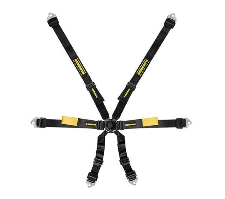 SCHROTH RACING6pt Harness Enduro Black 2in Shoulder & Lap