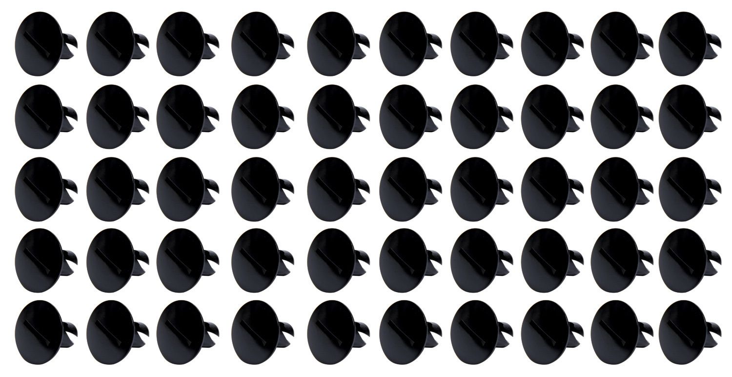 Ti22 PERFORMANCE Large Head Dzus Buttons .500 Long 50 Pack Black