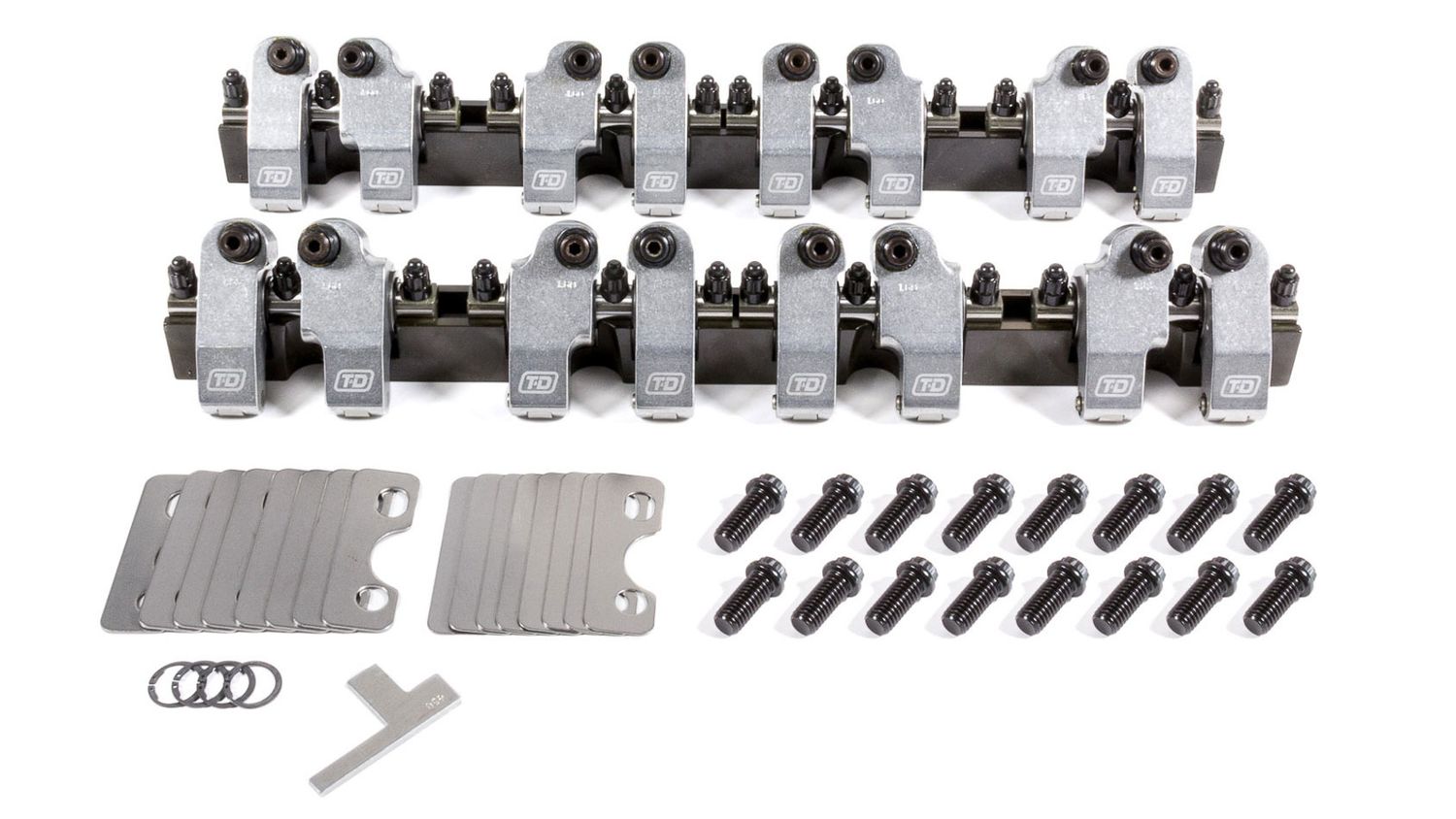 T AND D MACHINESBC Shaft Rocker Arm Kit w/Bowtie 18 Deg. Heads