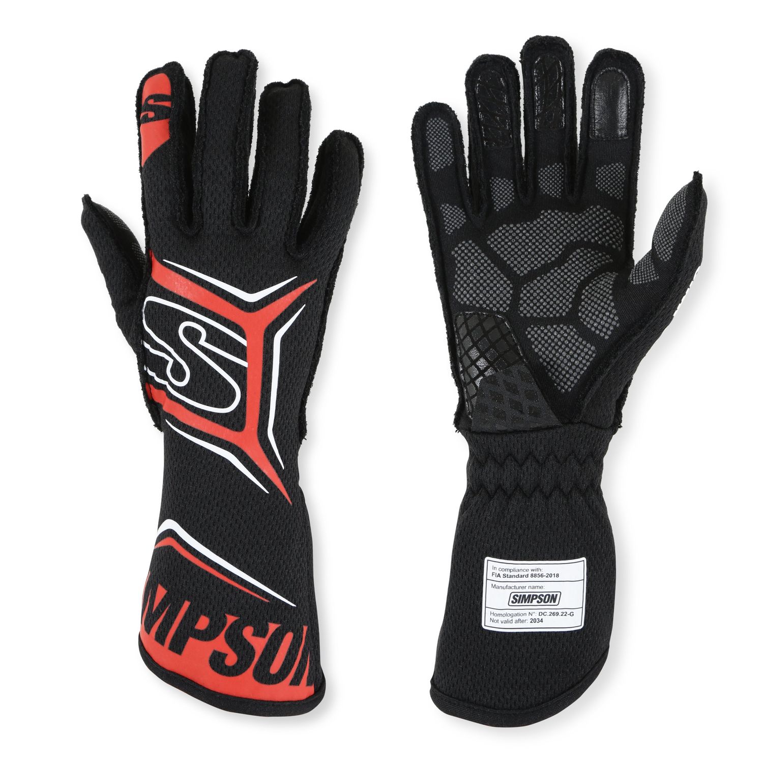 SIMPSON SAFETYGlove Magnata XX-Large Black / Red SFI 3.5/5