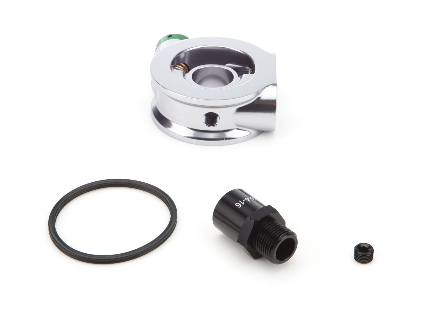 SETRAB OIL COOLERSBillet Alm Sandwich Oil Filter Adapter 3/4-16