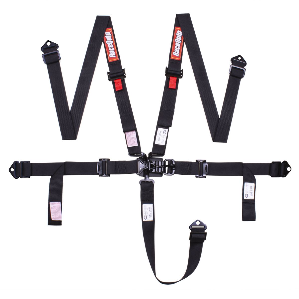 RACEQUIPHarness 5pt L&L 2in P/D Lap Black SFI 16.1