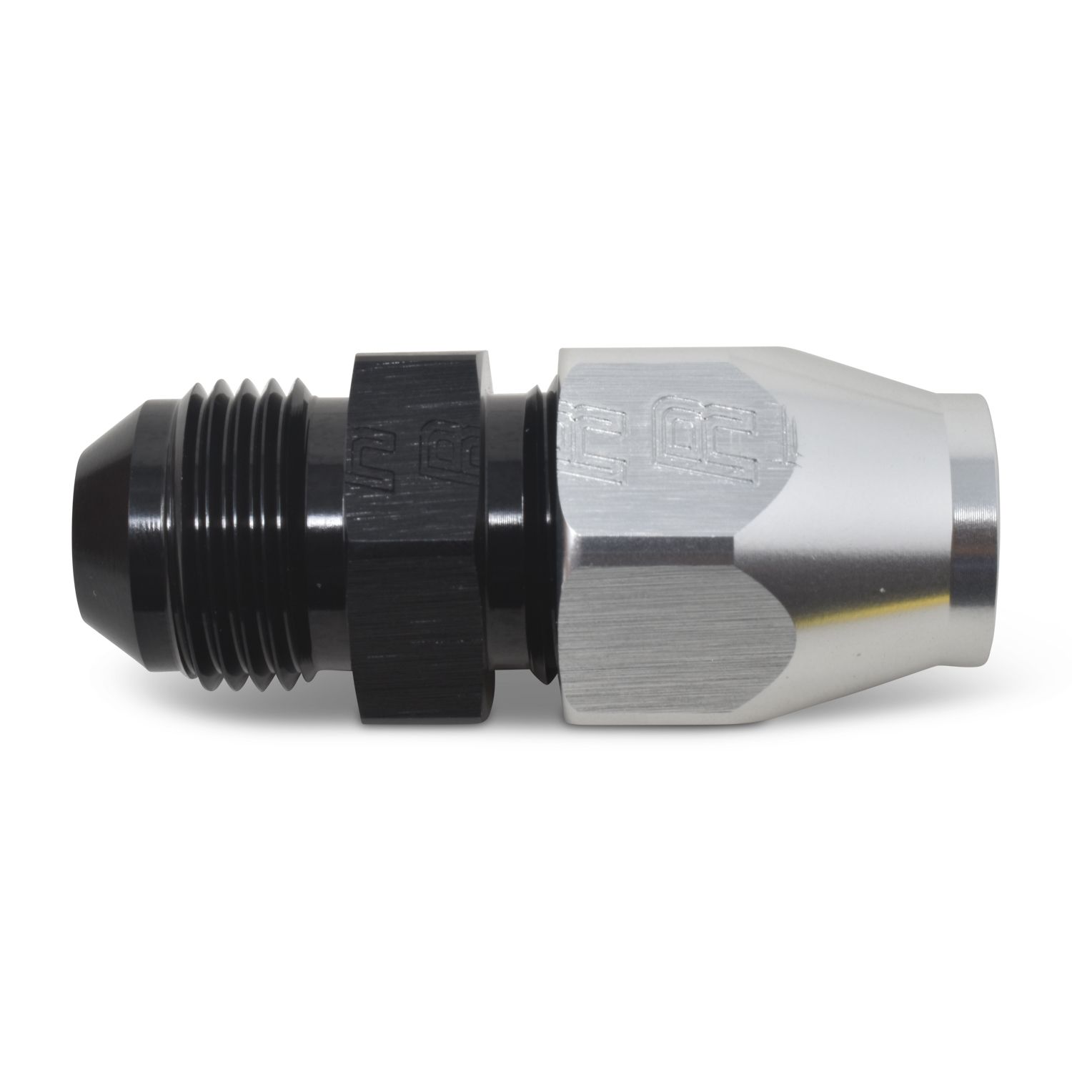RUSSELL#8 Male 37 Deg to 1/2in Tube Black/Silver