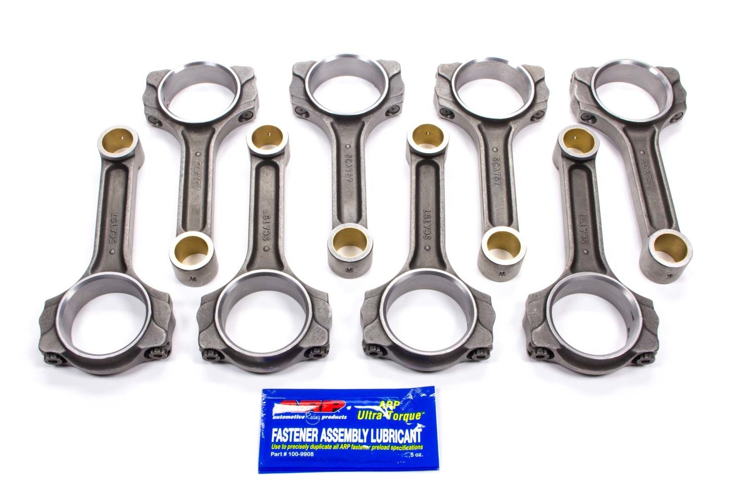 SCAT ENTERPRISESSBC 4340 Forged I-Beam Rods 6.125 w/7/16 Cap