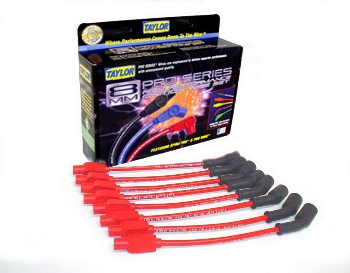 TAYLOR/VERTEXRed Spiro-Pro 8 Cylinder Plug Wire Set