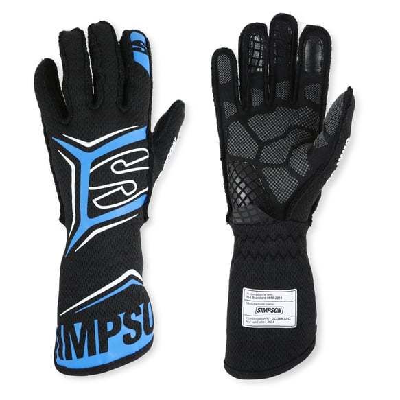SIMPSON SAFETYGlove Magnata X-Large Black / Blue SFI 3.5/5