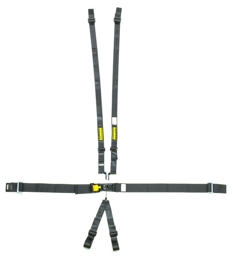 SCHROTH RACING6pt Harness System SFI LatchLink Black HANS