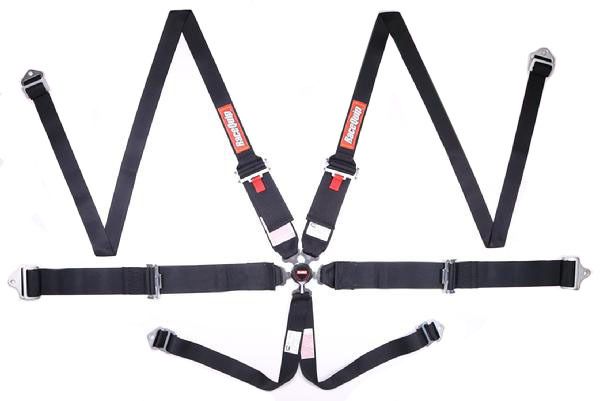 RACEQUIP6pt Harness Camlock HNR Black SFI