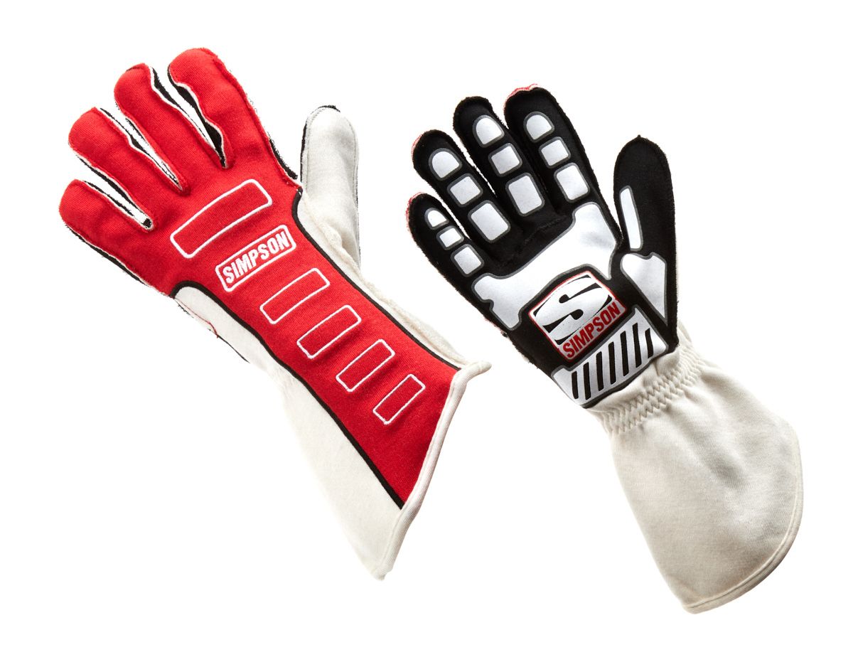SIMPSON SAFETY Competitor Glove Medium Red Outer Seam