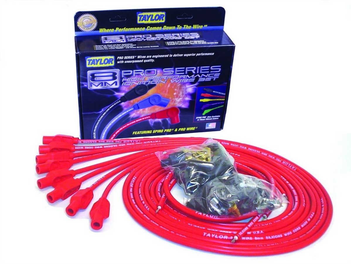 TAYLOR/VERTEX8mm Red Pro Wire 180 Dgr