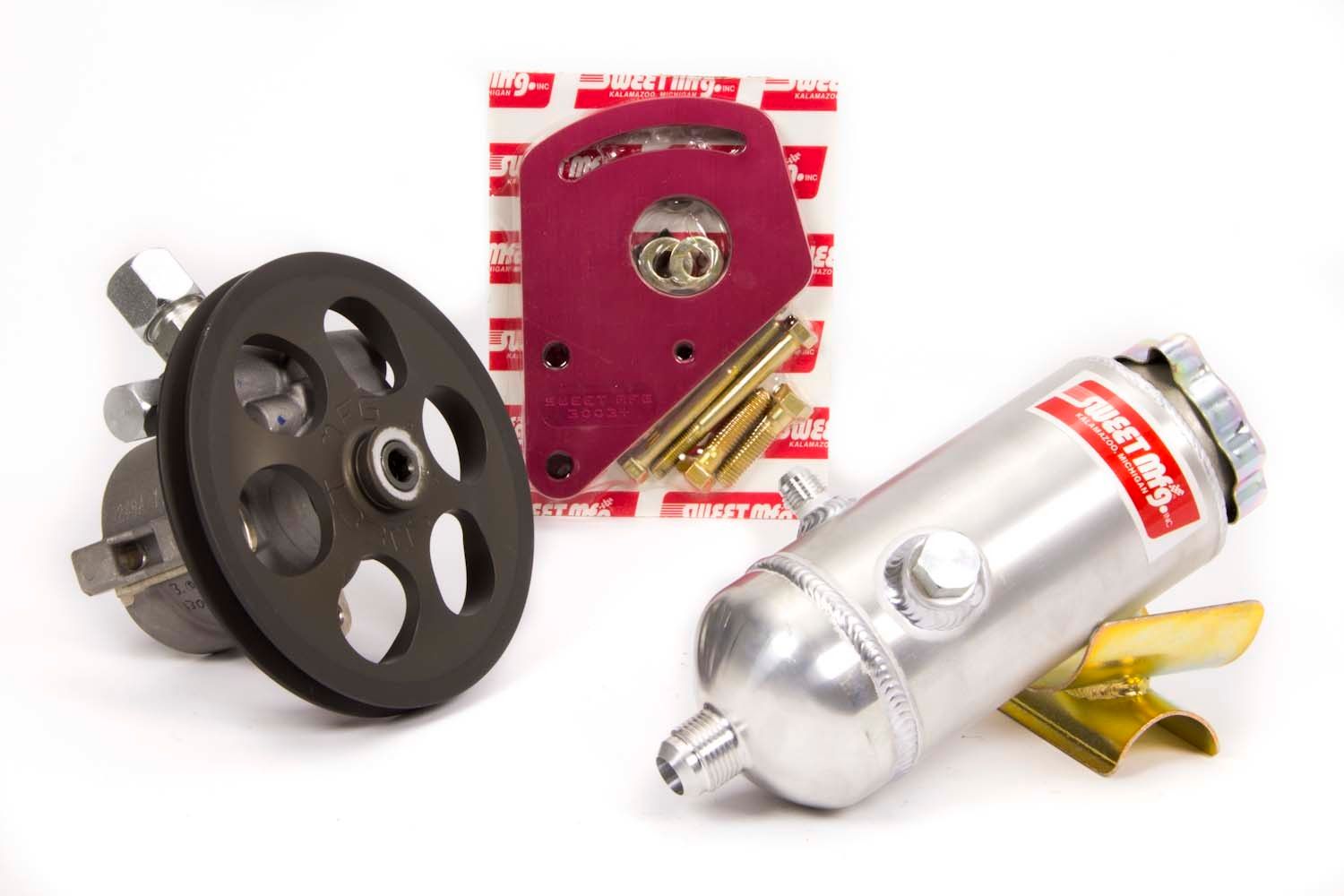 SWEET Power Steering Kit with Alum Pump Block Mount