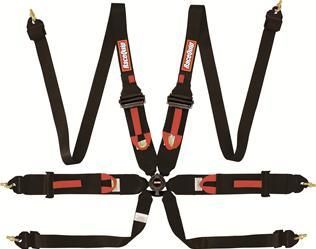RACEQUIP6pt Harness Camlock P/U Lap Black HNR FIA