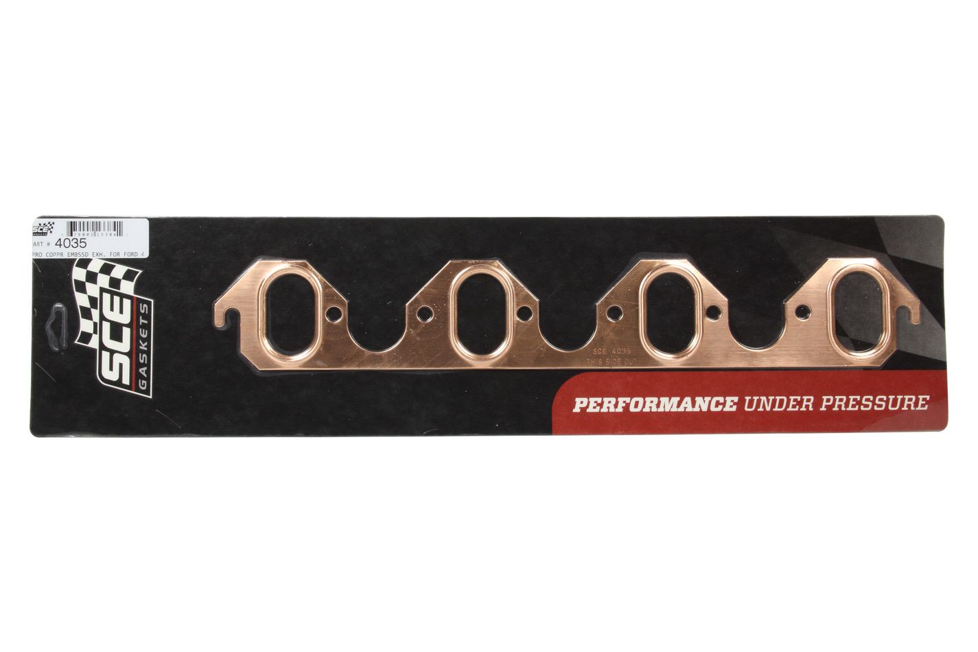 SCE GASKETS429-460 Ford Oval Copper Embossed Exhaust Gasket