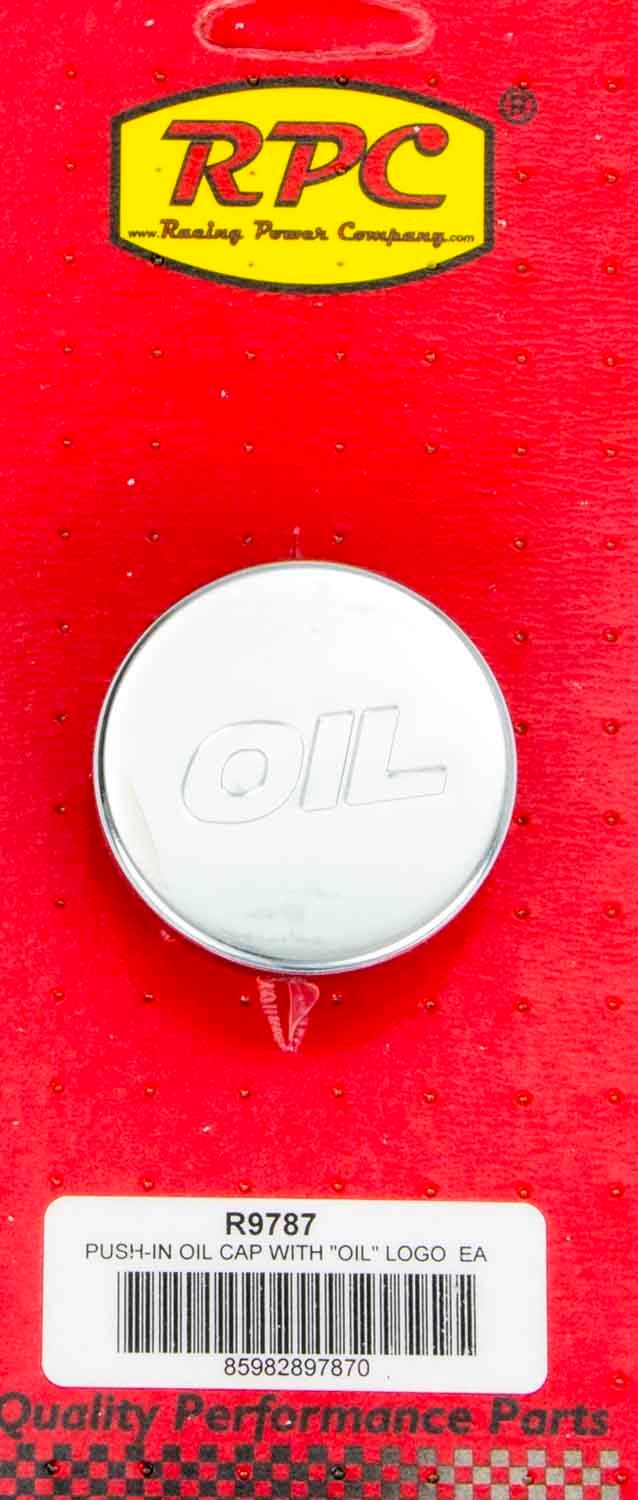 RACING POWER CO-PACKAGEDOil Filler Cap Chrome W/ Oil Logo