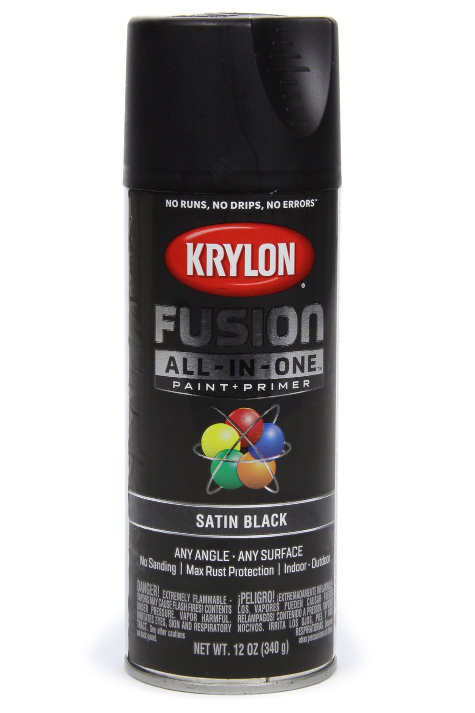 DUPLI-COLOR/KRYLONPaint Satin Black 12oz Krylon Fusion