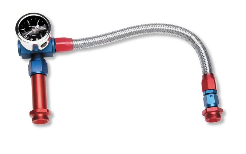 RUSSELL#6 Holley Fuel Line Kit w/Gauge