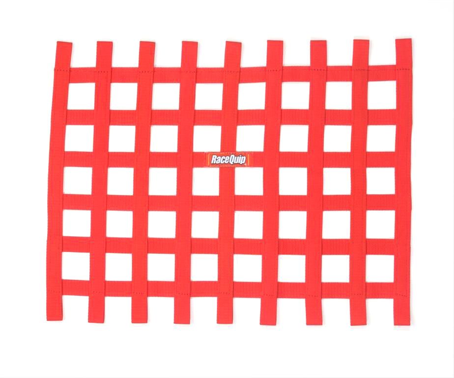 RACEQUIPRibbon Window Net Red Non-SFI