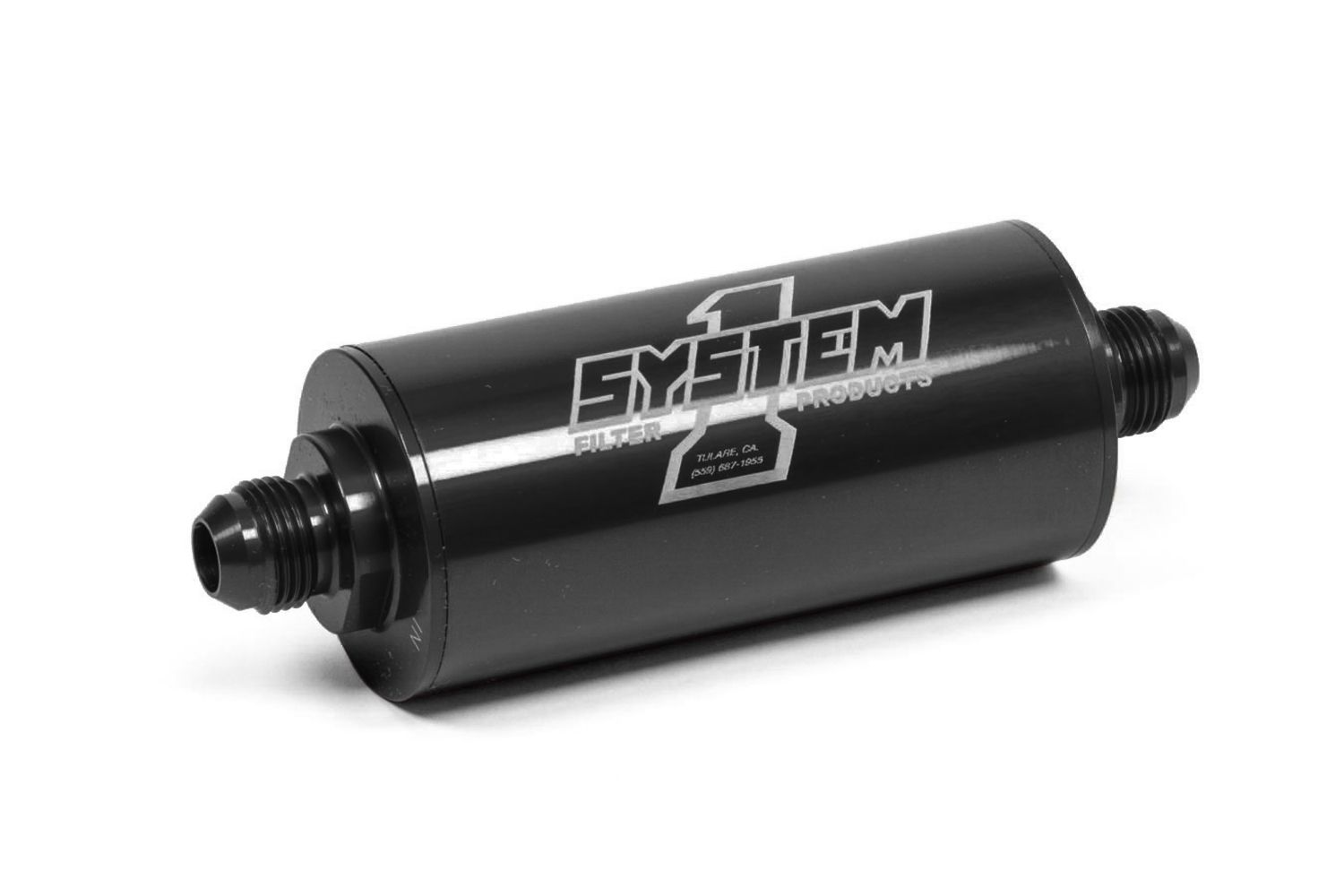 SYSTEM ONEInline Fuel FIlter - #8 Billet - Black
