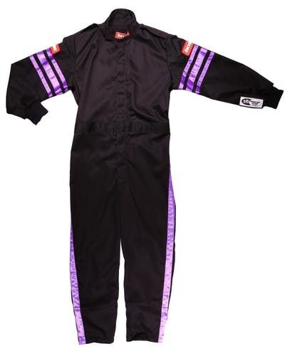RACEQUIPBlack Suit Single Layer Kids XX-Small Purple Tri