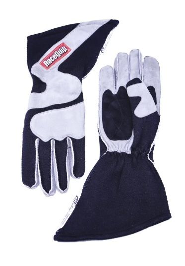 RACEQUIPGloves Outseam Black/ Gray Large SFI-5