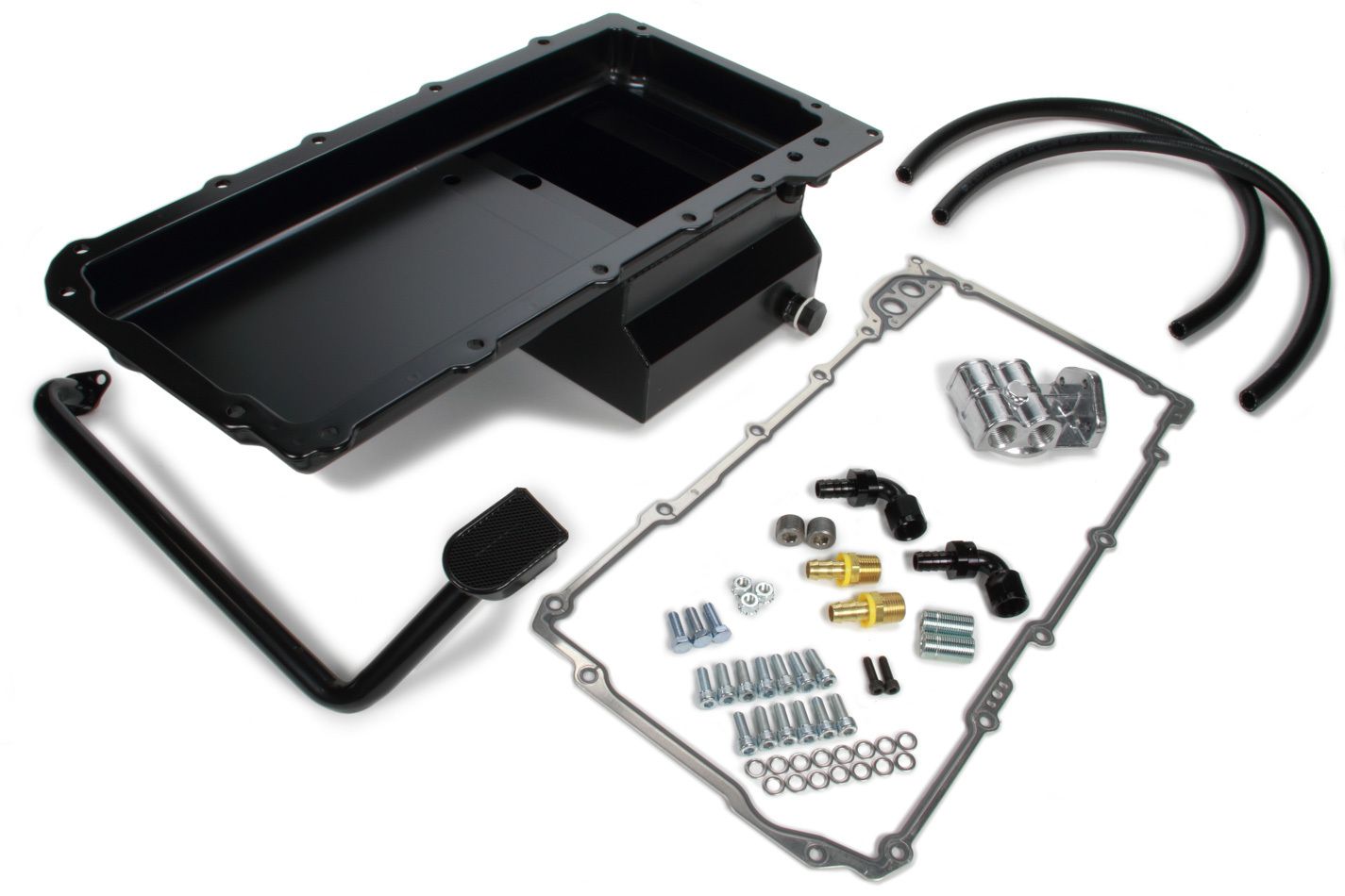 TRANS-DAPT67-69 Camaro Black LS Swap Oil Pan/Filter Kit