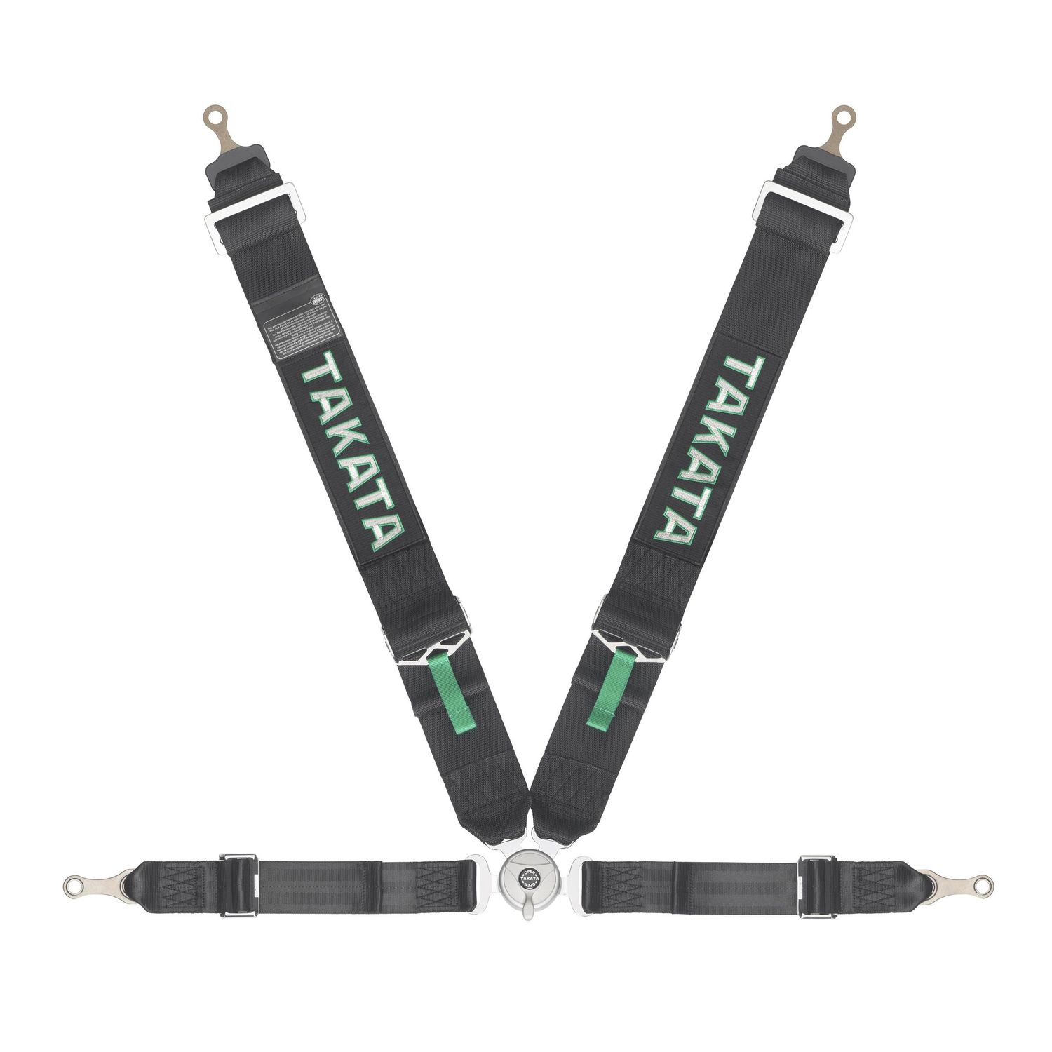 TAKATAHarness Race 4 Pt Bolt- In 3in Shldr 2in Lap Blk