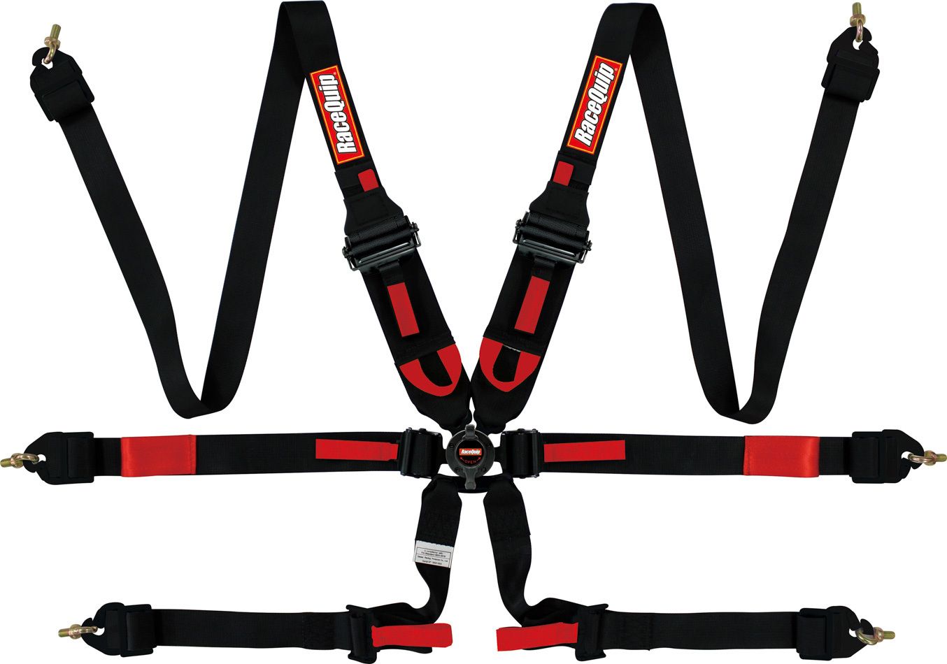 RACEQUIP6pt Harness Camlock P/D HNR Black FIA