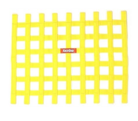 RACEQUIPRibbon Window Net Yellow Non-SFI 18in x 24in