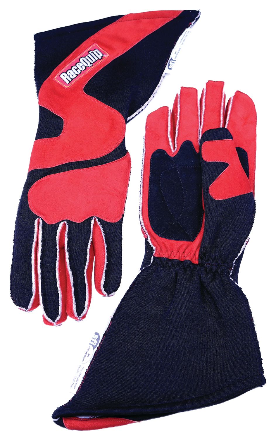 RACEQUIPGloves Outseam Black/Red Large SFI-5