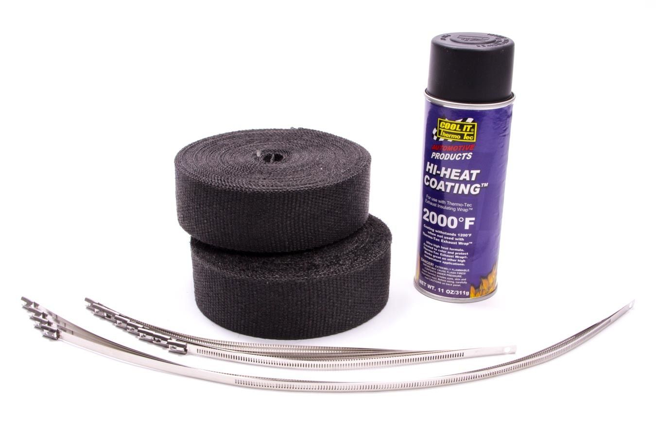 THERMO-TECExhaust Wrap Kit 8 Cyl Black