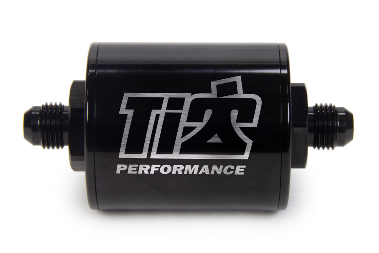 Ti22 PERFORMANCE 6 AN Fuel Filter Short Style 100 Micron Black