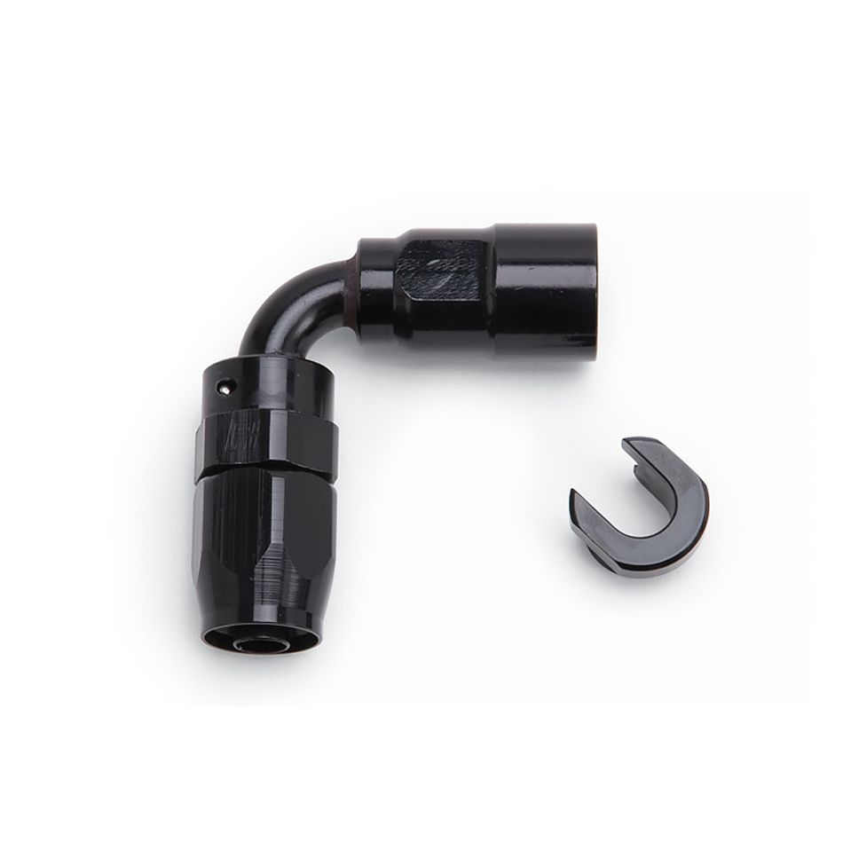 RUSSELL6an 90-Deg Hose End to EFI 3/8 Push-On Q/D