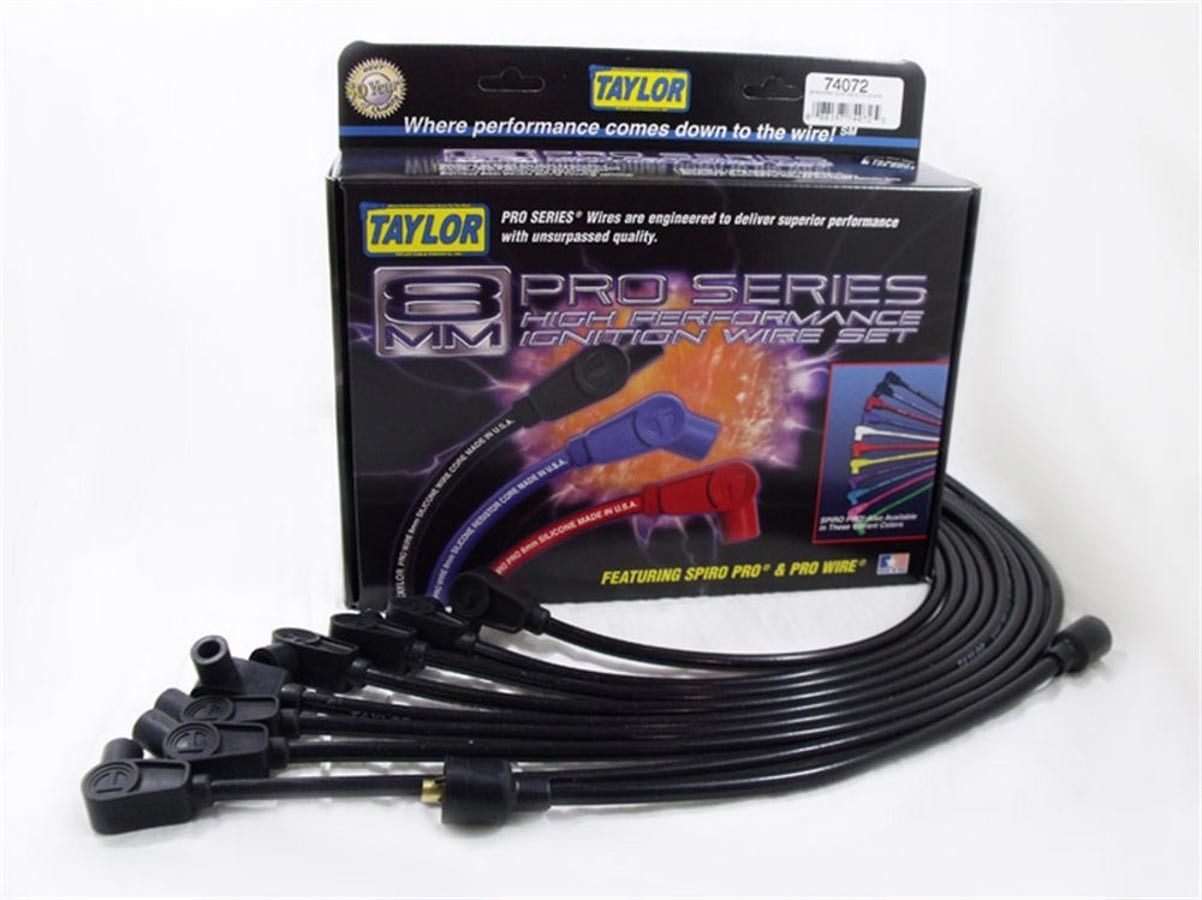 TAYLOR/VERTEXSpiro-Pro Custom 8 Cyl Plug Wire Set Black