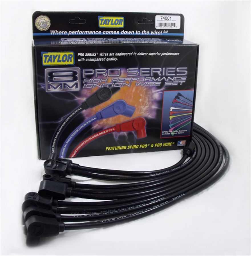 TAYLOR/VERTEXSpiro Pro Custom 8 Cyl Plug Wire Set Black