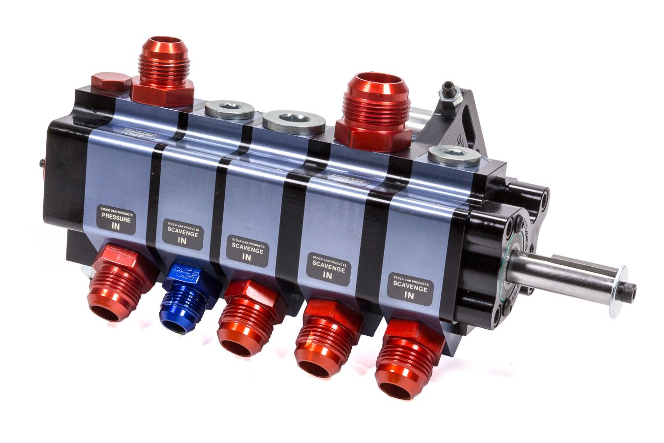 STOCK CAR PROD-OIL PUMPS5 Stage Dry Sump Pump Bert/Brinn Mount Rear Dr